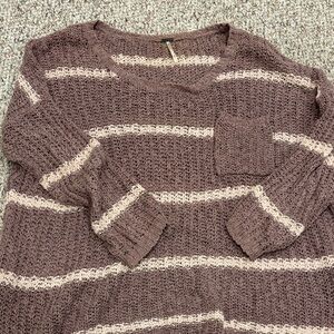 Free People Oversize Striped Sweater